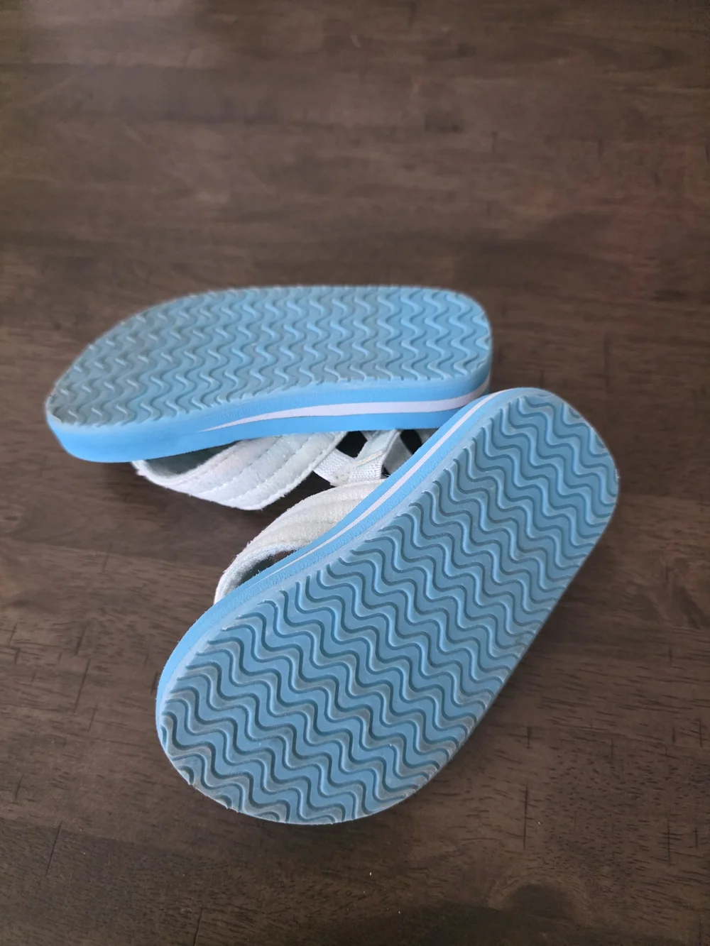 Kids Blue Flip Flop Sandals with White Straps